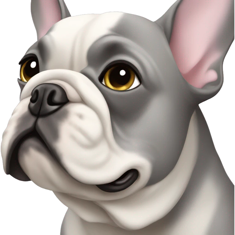 grey french bulldog emoji