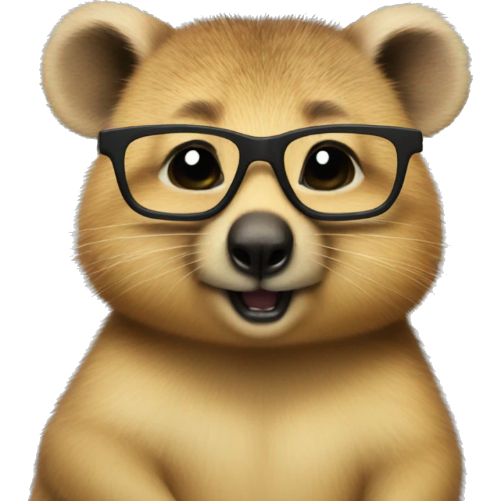 Quokka with glasses emoji