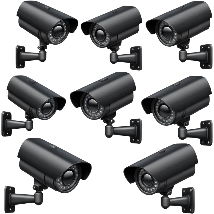 5 CCTV cameras together  emoji