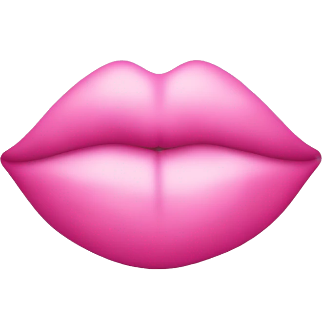 kissing lips pink emoji