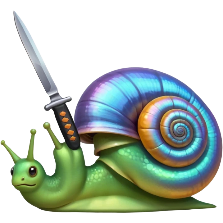 улитка с ножом emoji