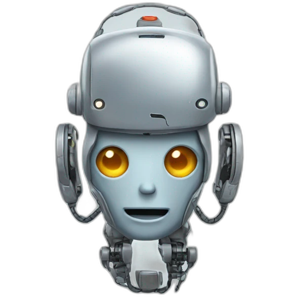 robot takes brain emoji