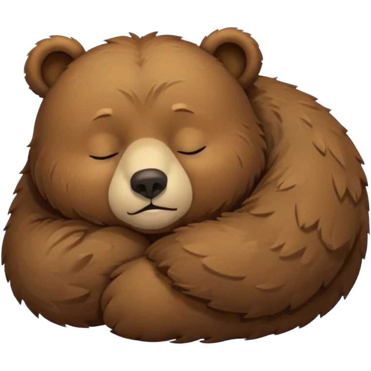 a bear sleeping  with zzz emoji