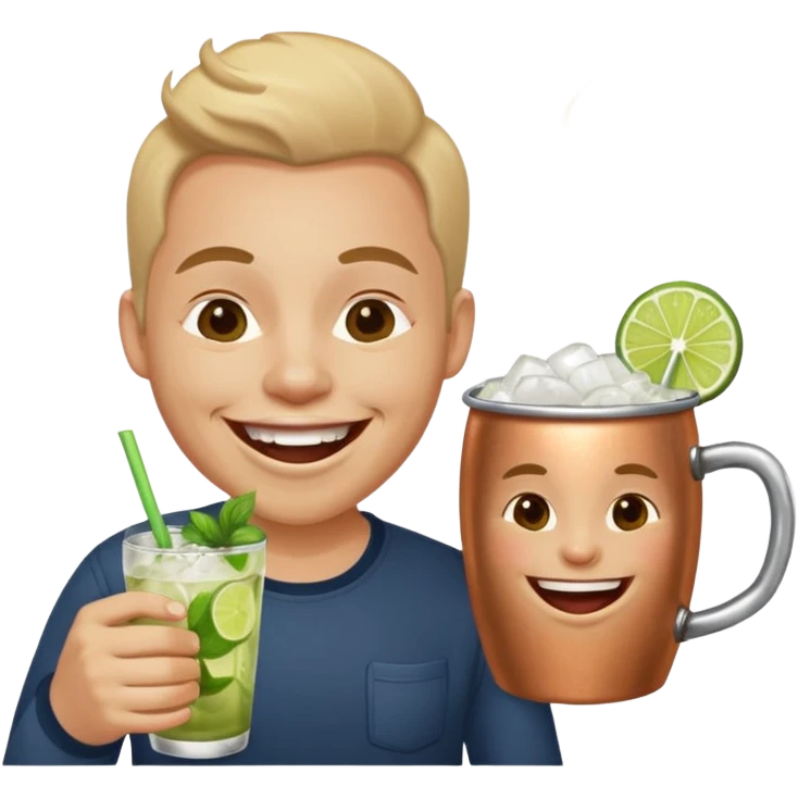 moscow mule riéndose  emoji