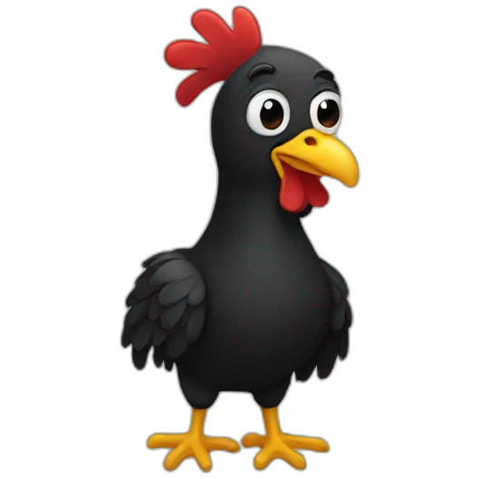 black chicken emoji