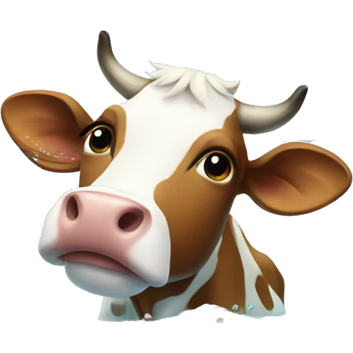 Cow under water emoji