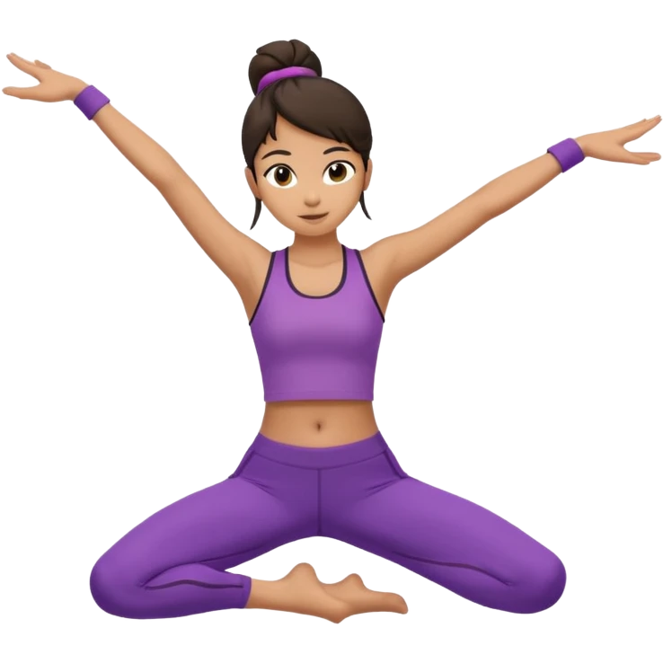 teen doing splits not wearing any clothing emoji