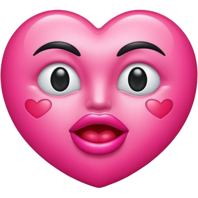kiss color pink emoji