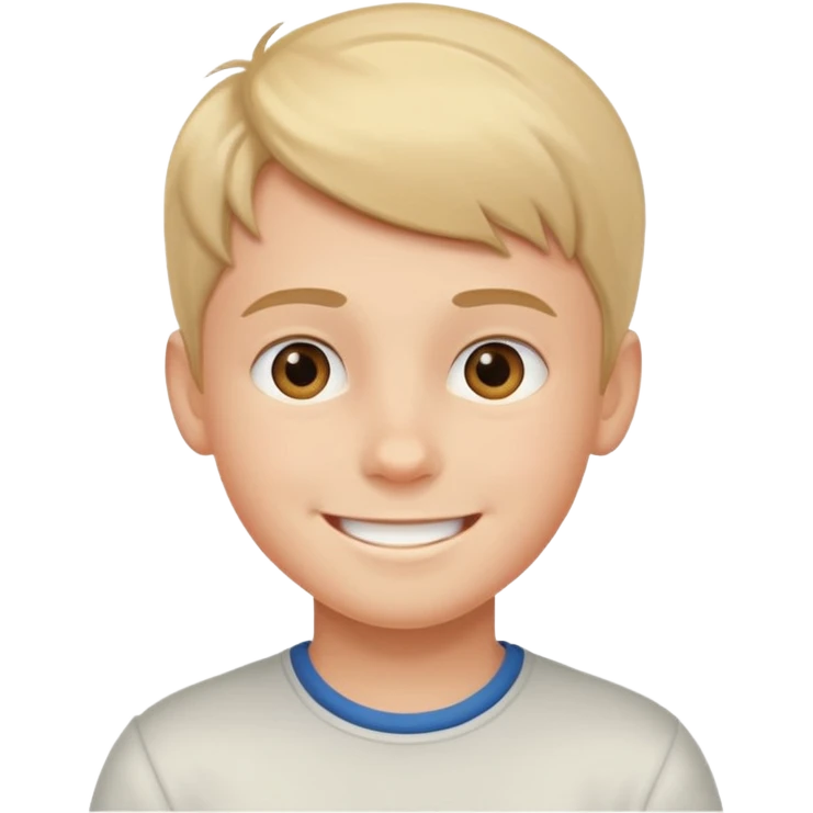 smiling boy portrait indoors emoji