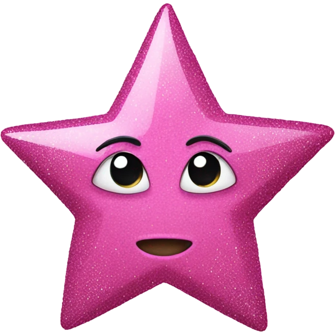 Pink star with glitter emoji