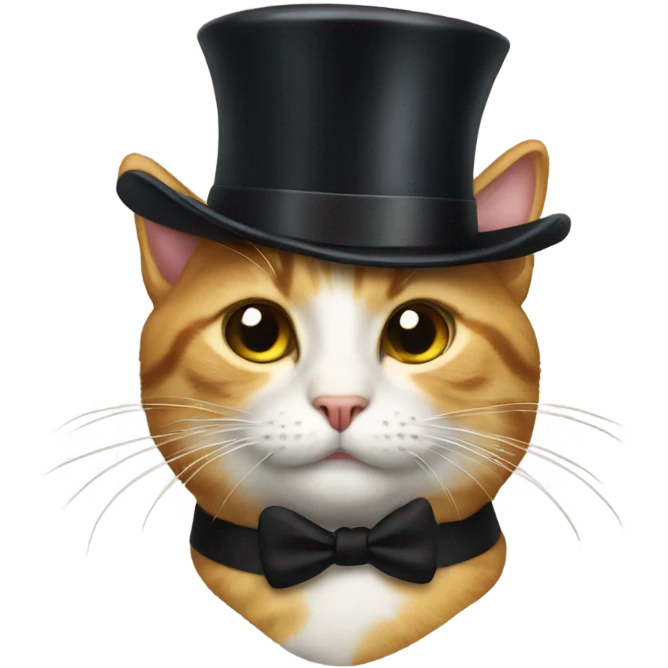 Cat with top hat emoji
