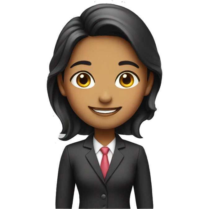 an indian girl in a suit smil emoji