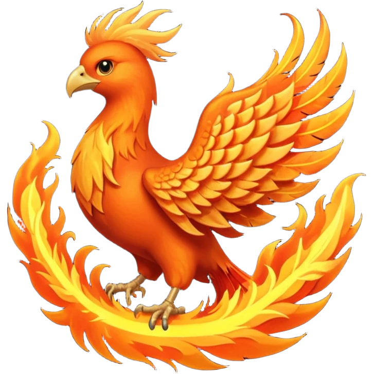 Phoenix in the fire emoji