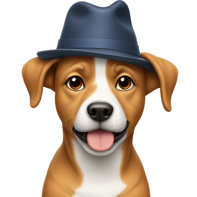 Dog wearing a hat emoji