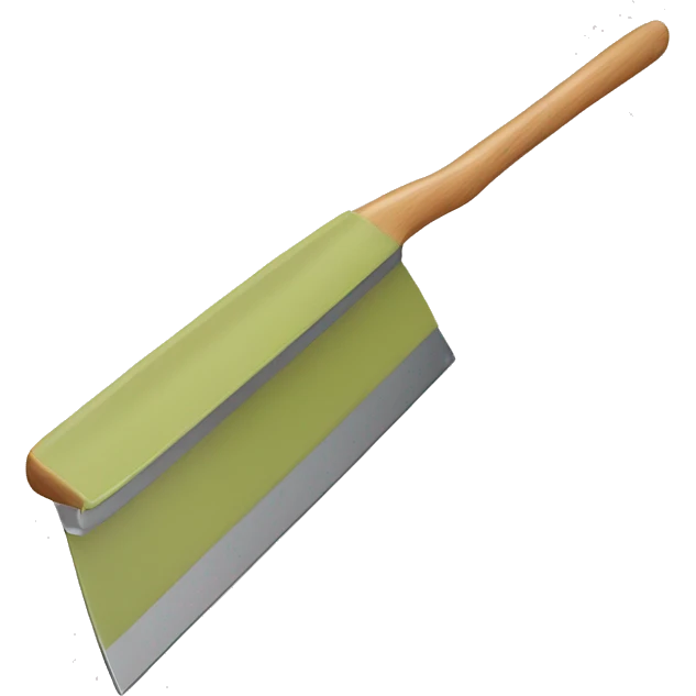 squeegee with long wooden handle emoji