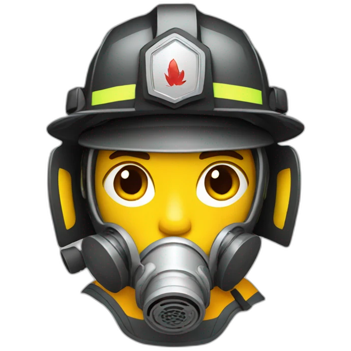 Firefighter with respiratory protection emoji