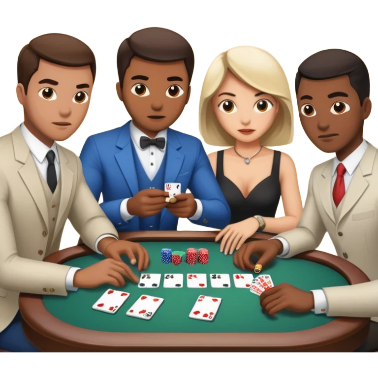 Playing Speed, and blackjack between 2 teams. emoji