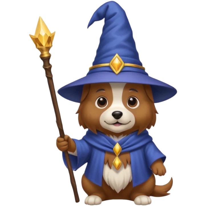 Dog wizard emoji