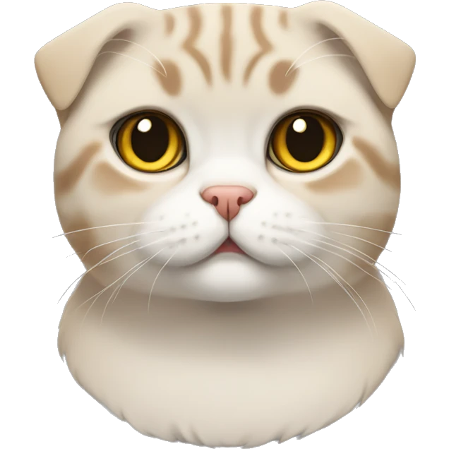 Scottish fold cat emoji