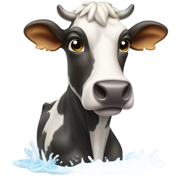 Cow shower emoji