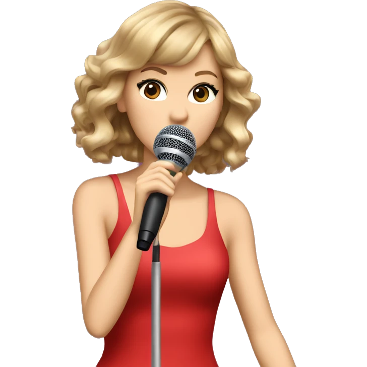 taylor swift with microphone emoji