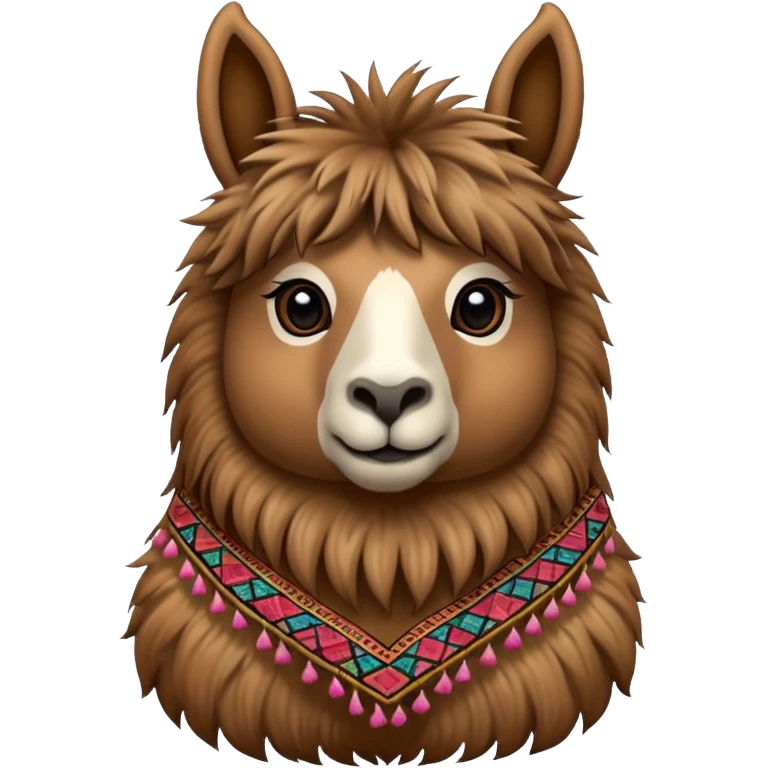 peruvian llama with andean details emoji