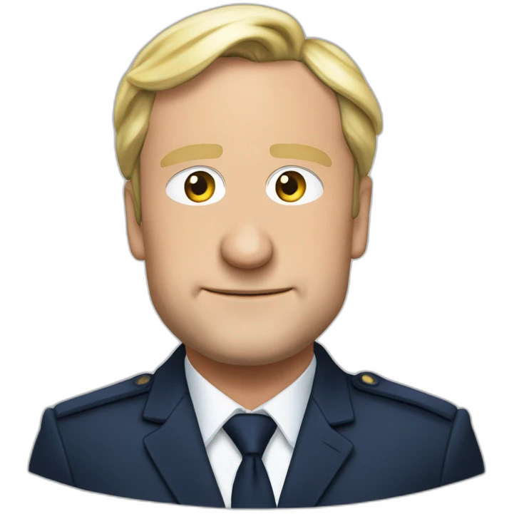 Macron embrasse Marine le Pen emoji