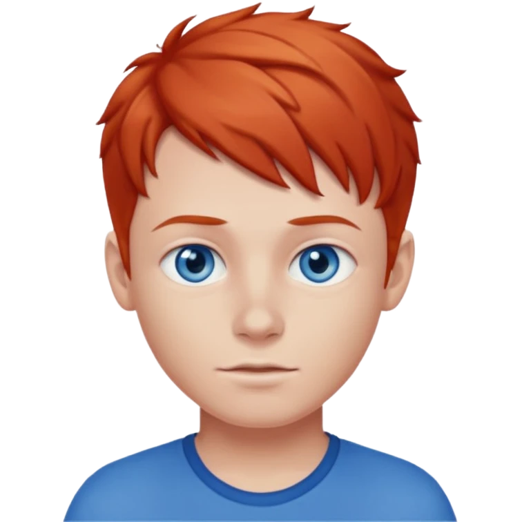 Red head boy with blue eyes emoji