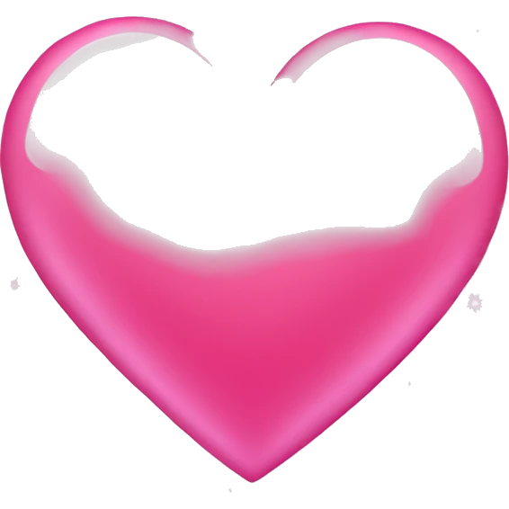 flat pink heart with sparkles emoji