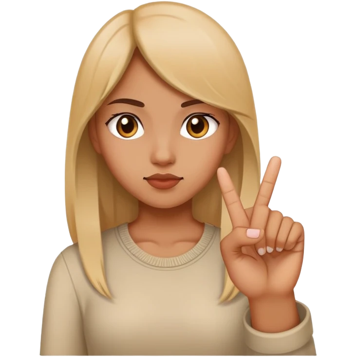 girl with middle finger emoji