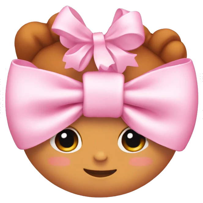 Baby pink bow emoji