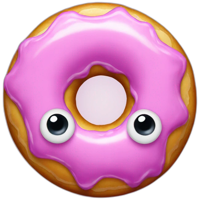 Donut avec des yeux emoji