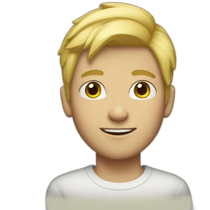 blond teenage boy emoji