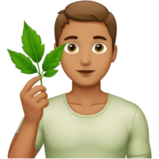 man with leaf emoji
