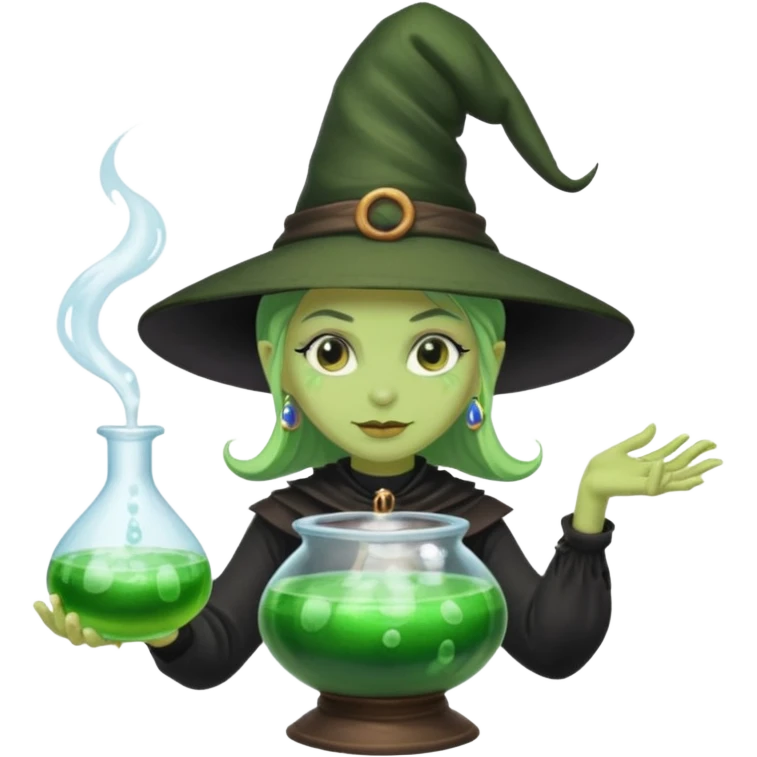 green witch cooking potion emoji