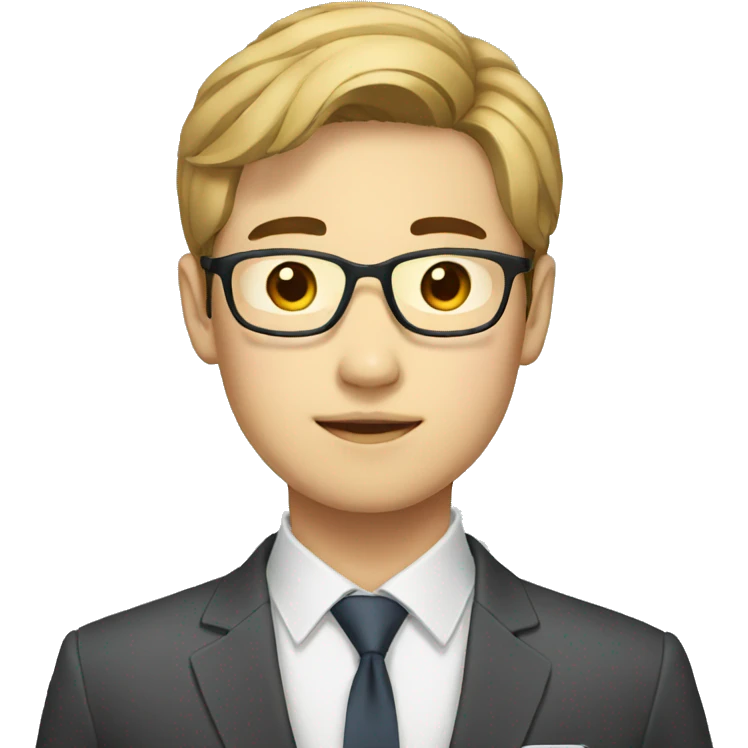 Korean guy wearing a suit emoji