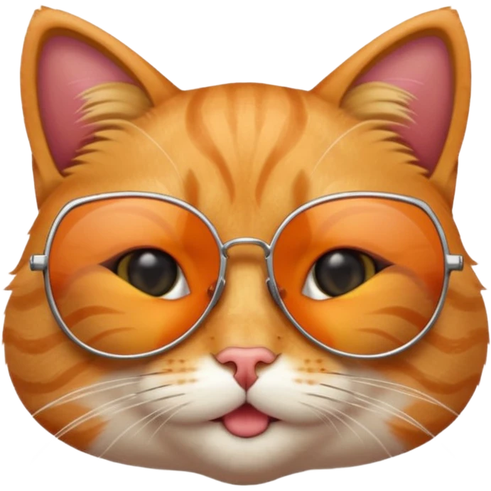 cat wearing sunglasses, playful expression emoji