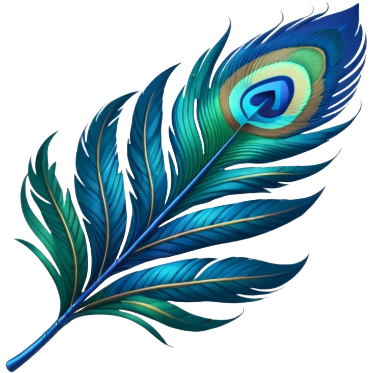 Peacock feather emoji