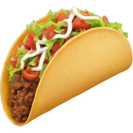 Taco in a circle chain emoji
