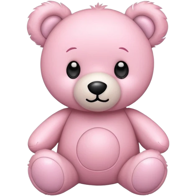 Pastel pink teddy bear toy emoji