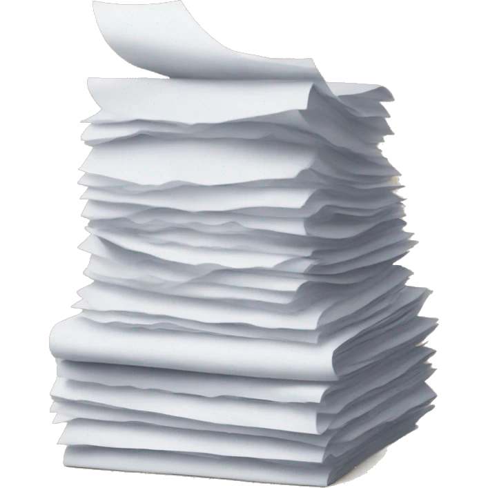 a stack of paper with a visible home symbol on it emoji