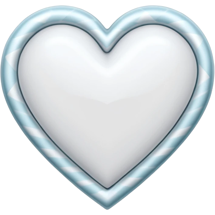white heart with a zigzag border emoji