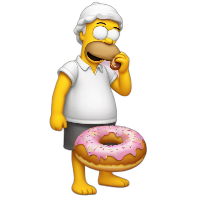 Homer qui mange un donut emoji