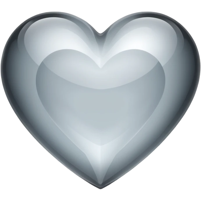grey crystal heart emoji