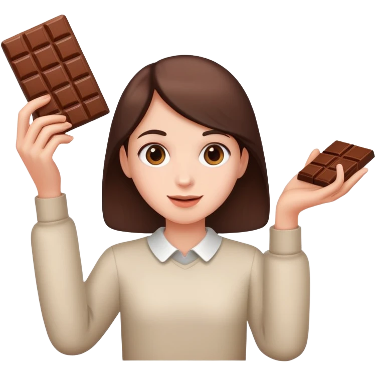 chocolate in hands emoji