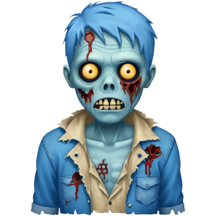 blue zombie emoji