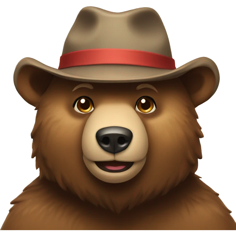 Bear with hat emoji
