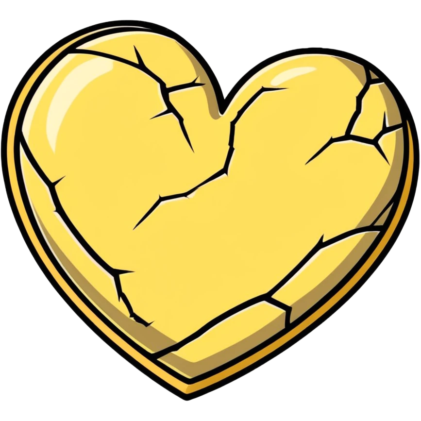 kintsugi heart cartoon sticker emoji