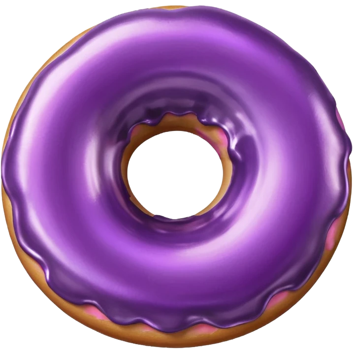 metallic purple donut shaped candy emoji