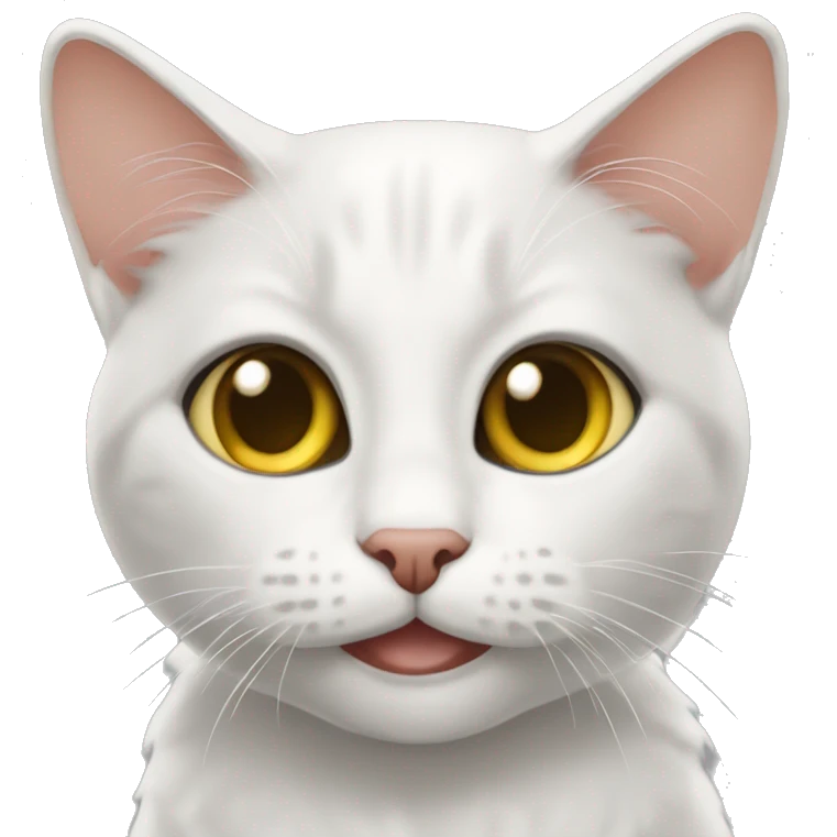Beyaz Yavru kedi emoji